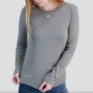 Two Blind Brothers Grey Long Sleeve‎ Top Size M